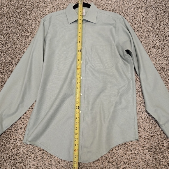 Brooks Brothers Traditional Fit Non-Iron Button Down Shirt Green Size 15.5 (Med) - Picture 8 of 11